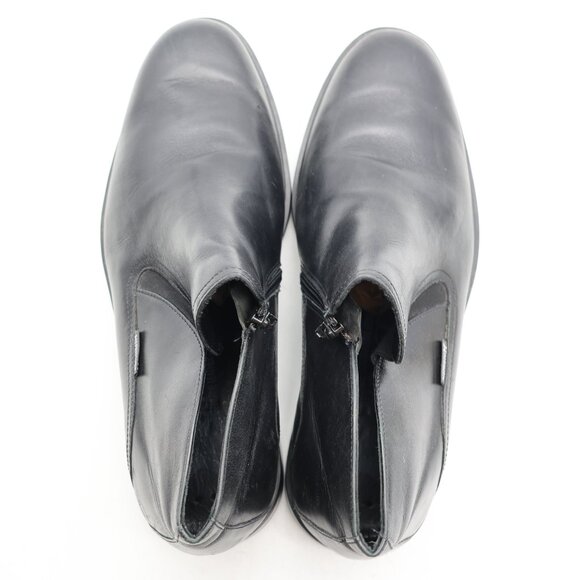 Mephisto Chelsea Boots Men's US Size 9 Black Leather Comfort Zip Moto Biker - Picture 7 of 11